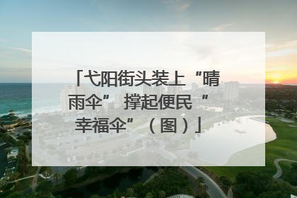 弋阳街头装上“晴雨伞” 撑起便民“幸福伞”（图）