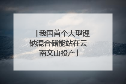 我国首个大型锂钠混合储能站在云南文山投产