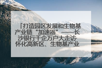 打造园区发展和生物基产业链“加速器”——长沙银行千企万户大走访·怀化高新区、生物基产业链专场活动举行