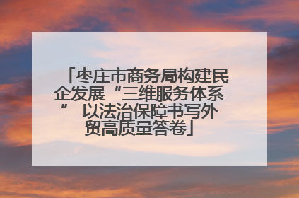 枣庄市商务局构建民企发展“三维服务体系” 以法治保障书写外贸高质量答卷