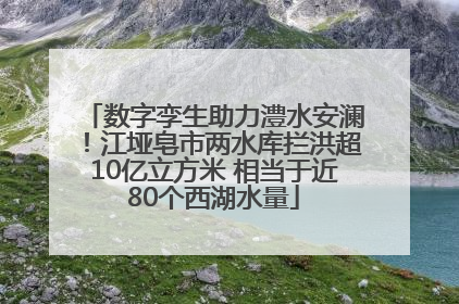 数字孪生助力澧水安澜！江垭皂市两水库拦洪超10亿立方米 相当于近80个西湖水量