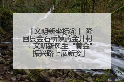 文明新坐标④丨 隆回县金石桥镇黄金井村：文明新风生“黄金” 振兴路上展新姿