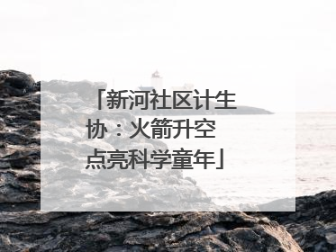 新河社区计生协：火箭升空 点亮科学童年