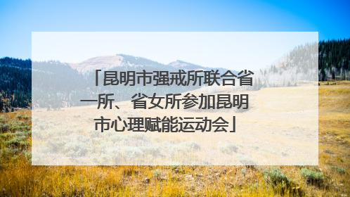 昆明市强戒所联合省一所、省女所参加昆明市心理赋能运动会