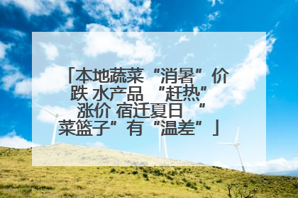 本地蔬菜“消暑”价跌 水产品 “赶热” 涨价 宿迁夏日 “菜篮子”有“温差”