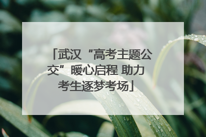 武汉“高考主题公交”暖心启程 助力考生逐梦考场