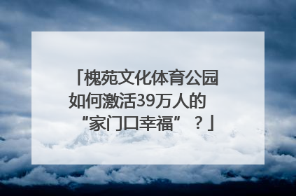槐苑文化体育公园如何激活39万人的“家门口幸福”？