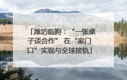 潍坊临朐：“一张桌子谈合作” 在“家门口”实现与全球接轨