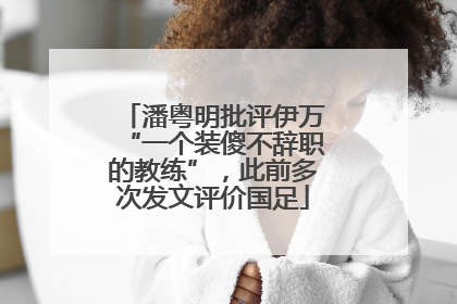 潘粤明批评伊万“一个装傻不辞职的教练”，此前多次发文评价国足