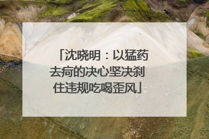 沈晓明：以猛药去疴的决心坚决刹住违规吃喝歪风