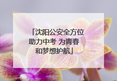 沈阳公安全方位助力中考 为青春和梦想护航