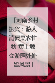 河南乡村振兴：游人消夏果农忙秋 黄土塬变游园处处皆风景