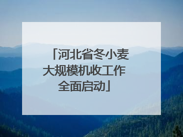 河北省冬小麦大规模机收工作全面启动