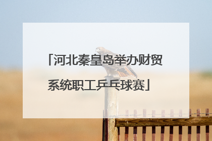 河北秦皇岛举办财贸系统职工乒乓球赛