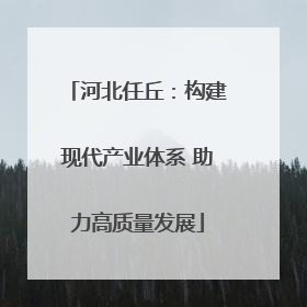 河北任丘：构建现代产业体系 助力高质量发展