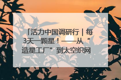 活力中国调研行｜每3天一颗星！——从“造星工厂”到太空织网的“银河速度”