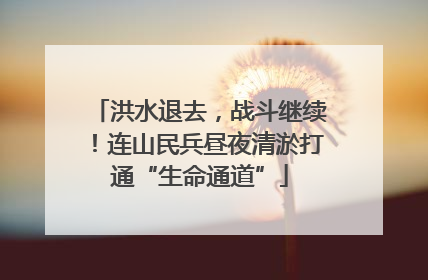 洪水退去，战斗继续！连山民兵昼夜清淤打通“生命通道”