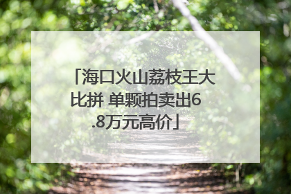 海口火山荔枝王大比拼 单颗拍卖出6.8万元高价