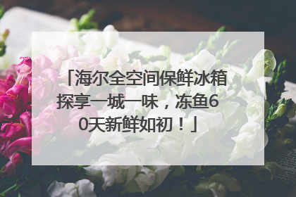 海尔全空间保鲜冰箱探享一城一味，冻鱼60天新鲜如初！