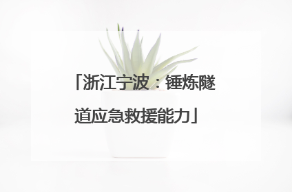 浙江宁波：锤炼隧道应急救援能力