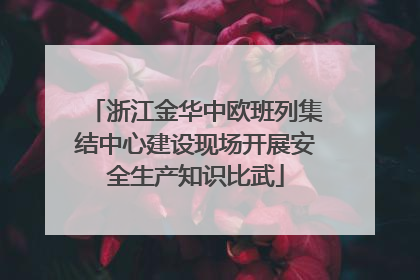 浙江金华中欧班列集结中心建设现场开展安全生产知识比武