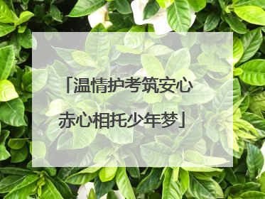 温情护考筑安心 赤心相托少年梦