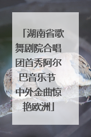 湖南省歌舞剧院合唱团首秀阿尔巴音乐节 中外金曲惊艳欧洲