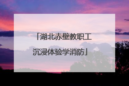 湖北赤壁教职工沉浸体验学消防