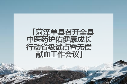 菏泽单县召开全县中医药护佑健康成长行动省级试点暨无偿献血工作会议