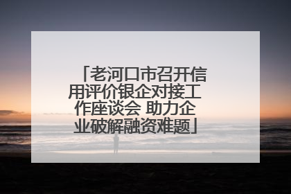 老河口市召开信用评价银企对接工作座谈会 助力企业破解融资难题
