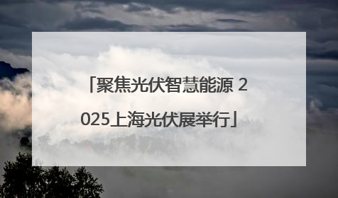聚焦光伏智慧能源 2025上海光伏展举行