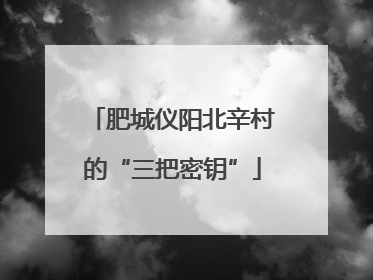 肥城仪阳北辛村的“三把密钥”