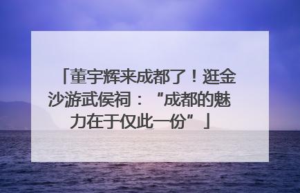 董宇辉来成都了！逛金沙游武侯祠：“成都的魅力在于仅此一份”