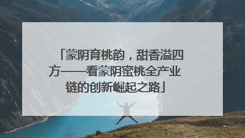 蒙阴育桃韵，甜香溢四方——看蒙阴蜜桃全产业链的创新崛起之路