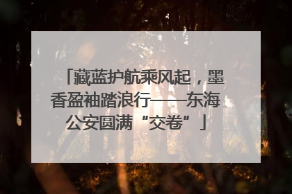 藏蓝护航乘风起，墨香盈袖踏浪行——东海公安圆满“交卷”