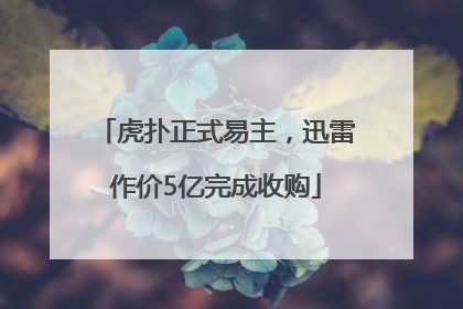 虎扑正式易主，迅雷作价5亿完成收购