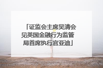 证监会主席吴清会见英国金融行为监管局首席执行官亚迪