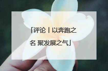 评论丨以奔跑之名 聚发展之气