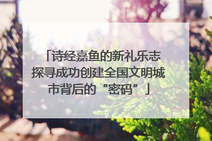 诗经嘉鱼的新礼乐志 探寻成功创建全国文明城市背后的“密码”