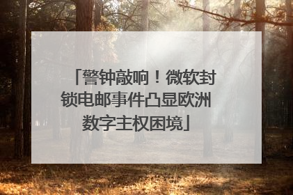 警钟敲响！微软封锁电邮事件凸显欧洲数字主权困境