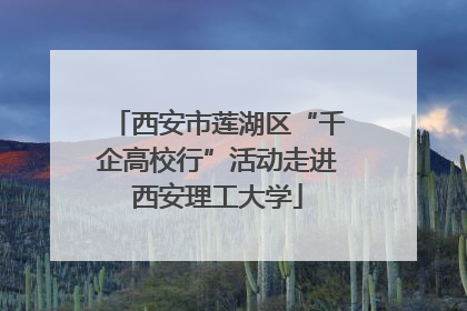 西安市莲湖区“千企高校行”活动走进西安理工大学