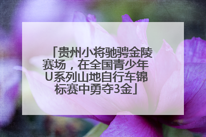 贵州小将驰骋金陵赛场，在全国青少年U系列山地自行车锦标赛中勇夺3金
