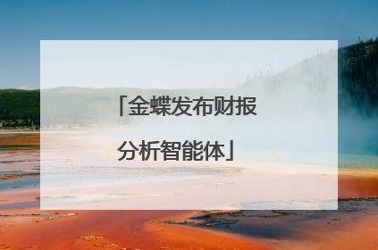 金蝶发布财报分析智能体