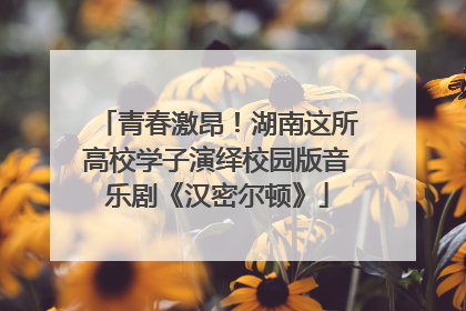 青春激昂！湖南这所高校学子演绎校园版音乐剧《汉密尔顿》