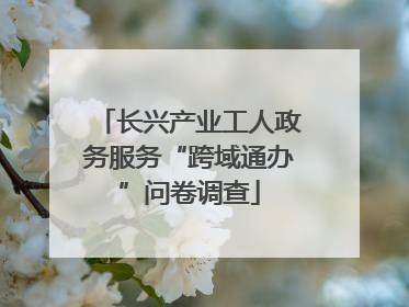 长兴产业工人政务服务“跨域通办”问卷调查