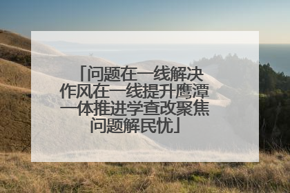 问题在一线解决 作风在一线提升鹰潭一体推进学查改聚焦问题解民忧