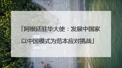 阿根廷驻华大使：发展中国家以中国模式为范本应对挑战
