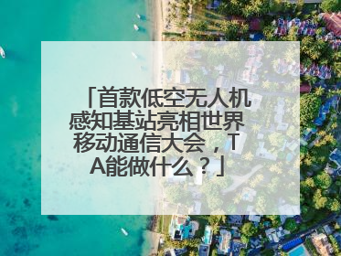 首款低空无人机感知基站亮相世界移动通信大会，TA能做什么？