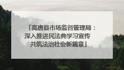 高唐县市场监督管理局：深入推进民法典学习宣传 共筑法治社会新篇章