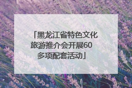 黑龙江省特色文化旅游推介会开展60多项配套活动